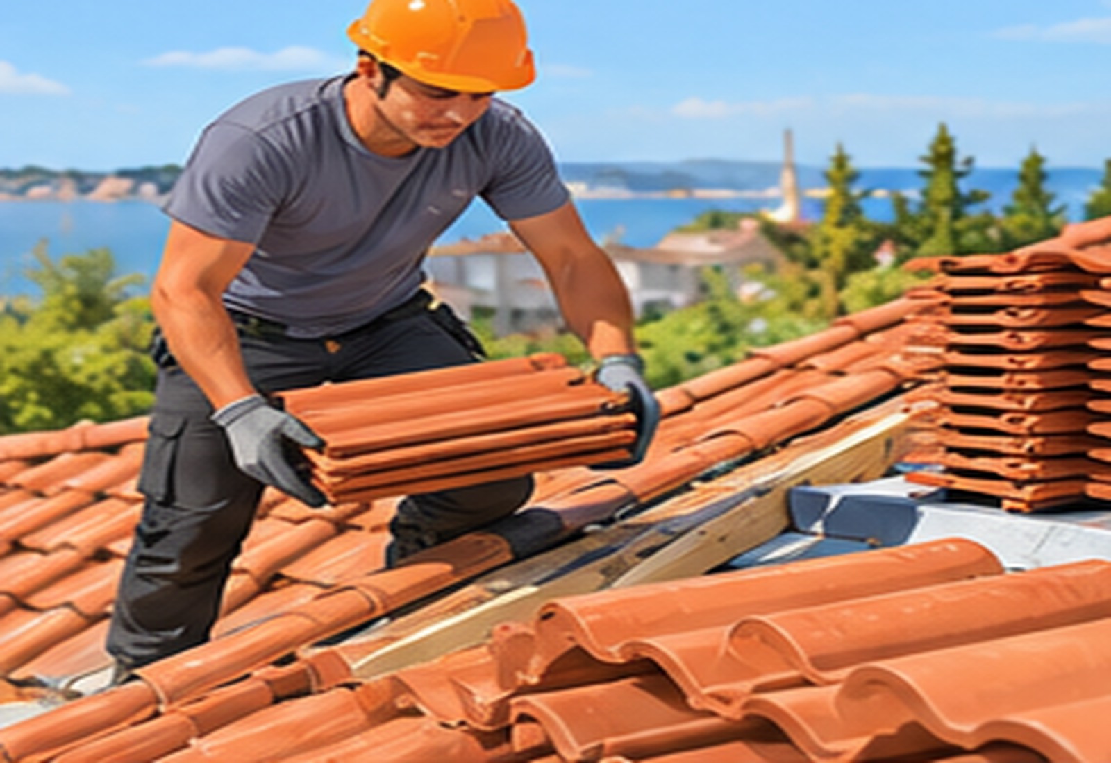 Illustration de travaux de couverture — le minihic sur rance